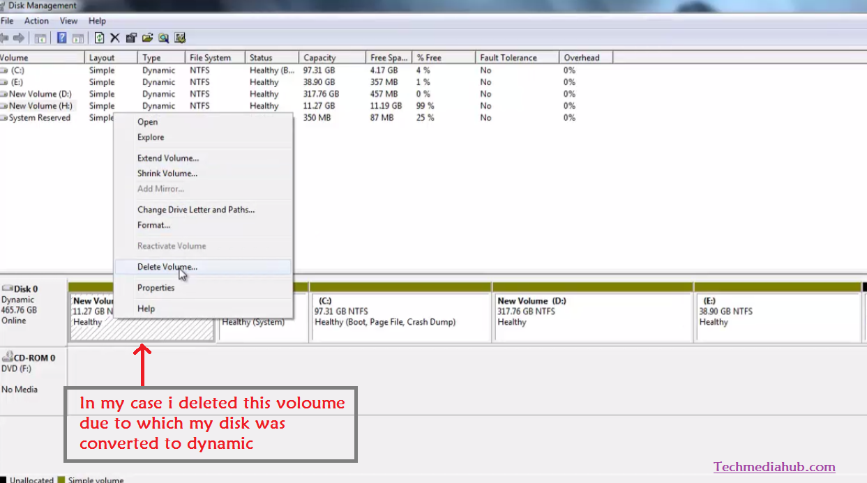 convert dynamic disk to basic disk