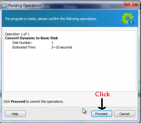 convert dynamic disk to basic disk