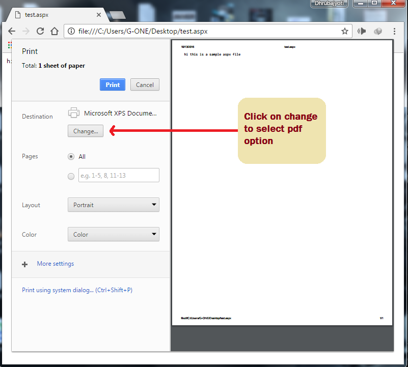 convert aspx to pdf