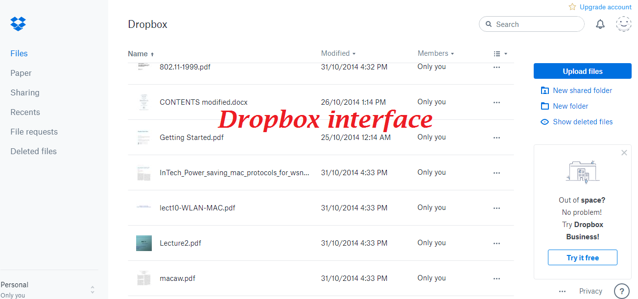 dropbox cloud storage 